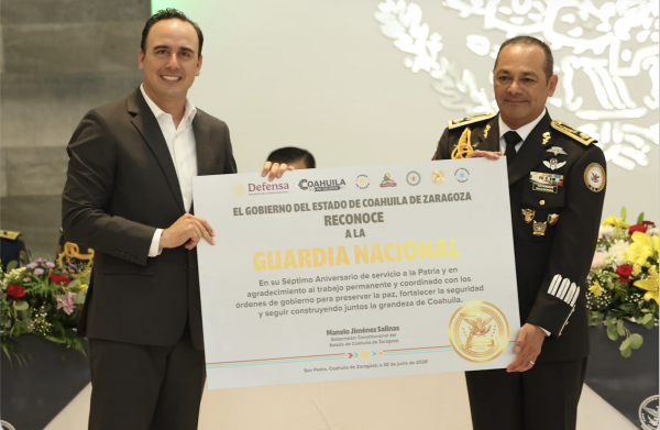 En Coahuila celebramos con orgullo el séptimo aniversario de la Guardia Nacional: Manolo